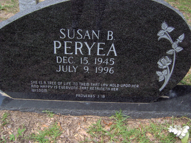 Headstone for Peryea, Susan B.
